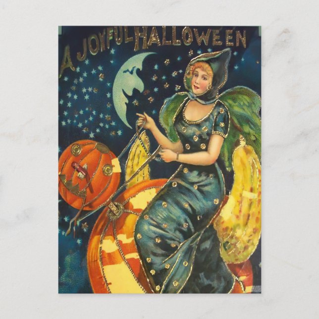 Cartão Postal Vintage Halloween Poster (Frente)