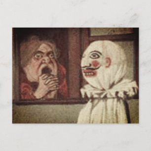 Cartão Postal Vintage Halloween Scare Card