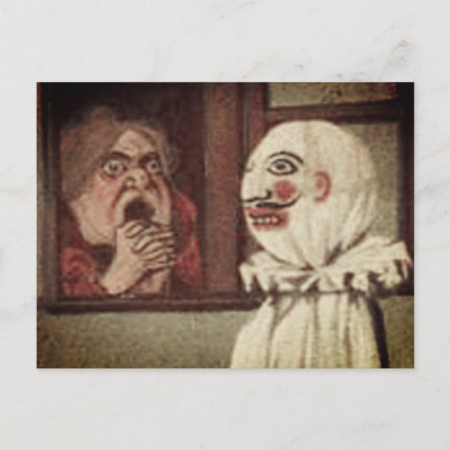 Cartão Postal Vintage Halloween Scare Card (Frente)