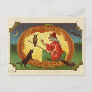 Cartão Postal Vintage Halloween Witard