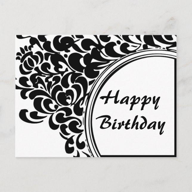 Cartão Postal Vintage Happy Birthday (Frente)
