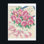 Cartão Postal Vintage Happy Birthday Sister Buquê<br><div class="desc">Feliz Aniversário Da bonito Vintage Para A Irmã.</div>