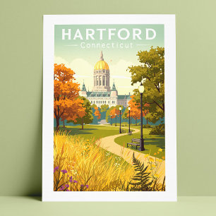 Cartão Postal Vintage Hartford Connecticut