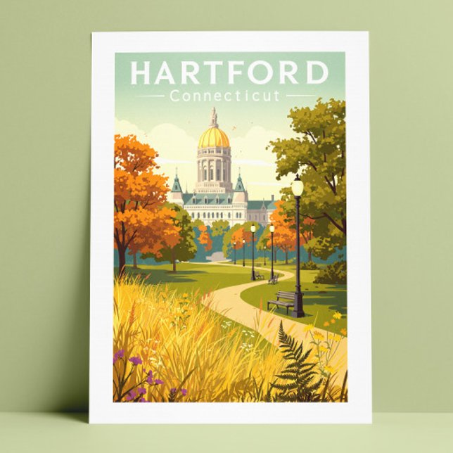 Cartão Postal Vintage Hartford Connecticut (Criador carregado)