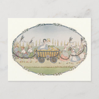 Cartão Postal Vintage Harvest Cart, por H. Willebeek Le Mair