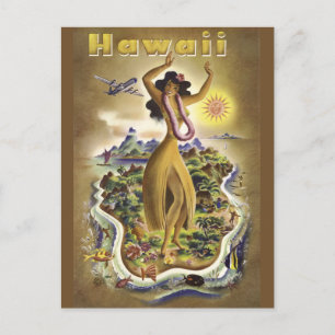 Cartão Postal Vintage Hawaii 2