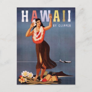 Cartão Postal Vintage Hawaii, EUA -