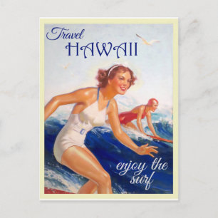 Cartão Postal Vintage Hawaii Viagem