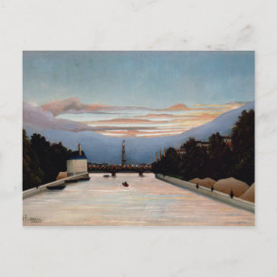 Cartão Postal Vintage Henri Rousseau Torre Eiffel