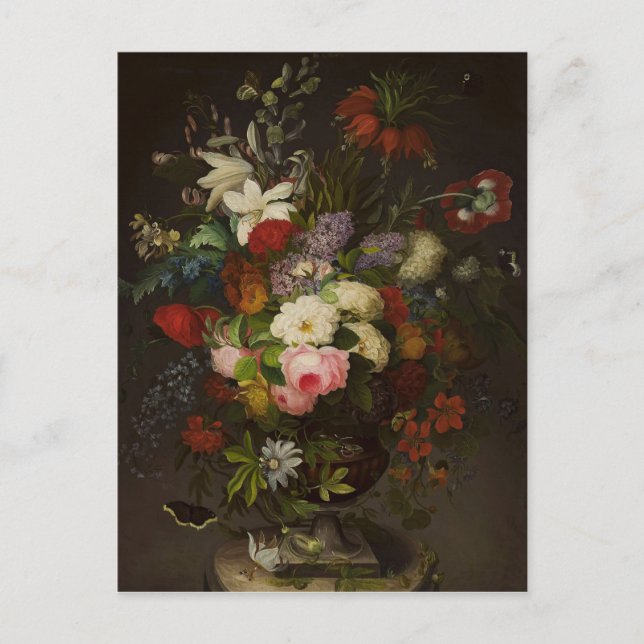 Cartão Postal Vintage Henryka Beyer Flowers (Frente)
