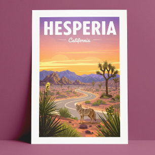 Cartão Postal Vintage Hesperia California