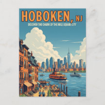 Vintage Hoboken New Jersey Viagem