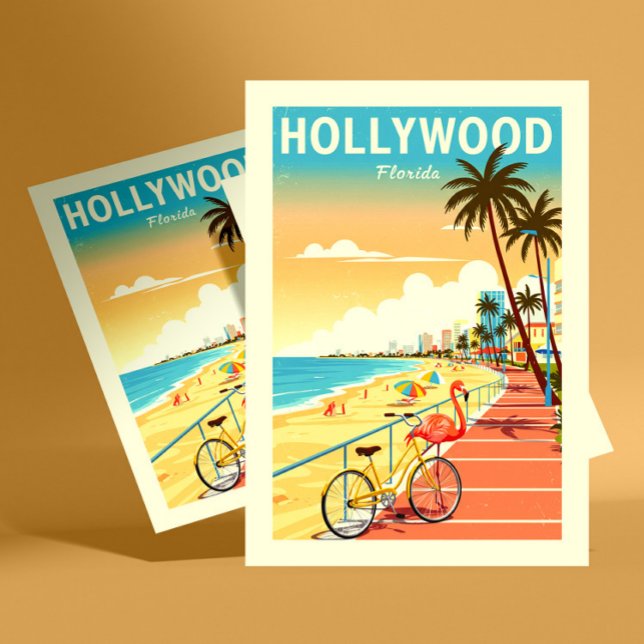 Cartão Postal Vintage Hollywood Florida (Criador carregado)