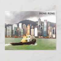 Vintage Hong Kong City Skyline Harbor Viagem