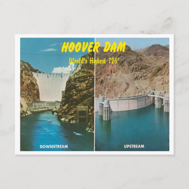 Cartão Postal Vintage Hoover Dam (Frente)