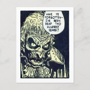 Cartão Postal Vintage Horror Comic Panel from Unsee