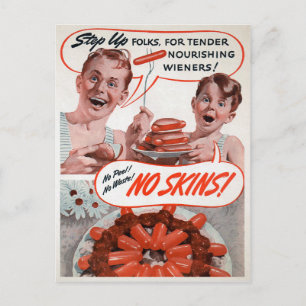 Cartão postal Vintage Hot Dog