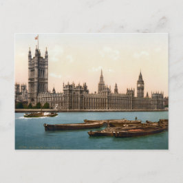 Cartão Postal Vintage Houses do Parlamento de Londres