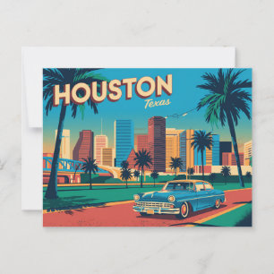 Cartão postal Vintage Houston   Saudações de Houst