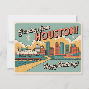 Cartão postal Vintage Houston   Saudações de Houst