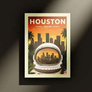 Cartão Postal Vintage Houston Texas