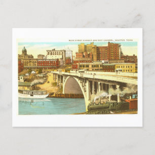 Cartão Postal Vintage Houston, Texas, Skyline Postcard
