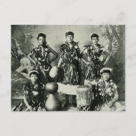 Cartão Postal Vintage Hula Portait