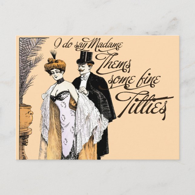 Cartão Postal Vintage Humor (Frente)