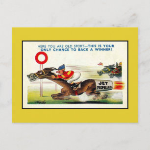 Cartão Postal Vintage, humor britânico, velho vencedor do esport