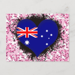 Cartão Postal Vintage I Love Austrália