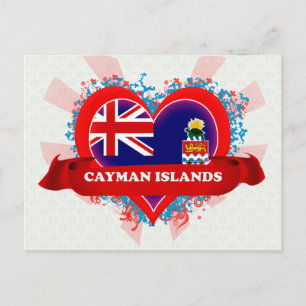 Cartão Postal Vintage I Love Cayman Islands