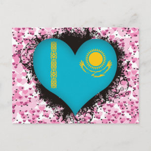 Cartão Postal Vintage I Love Cazaquistão
