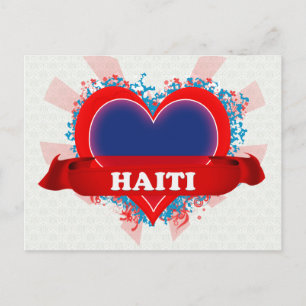 Cartão Postal Vintage I Love Haiti