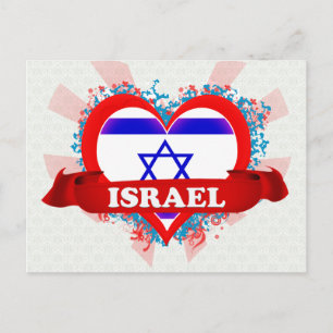 Cartão Postal Vintage I Love Israel