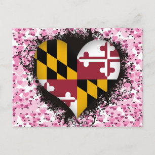 Cartão Postal Vintage I Love Maryland