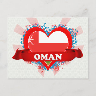 Cartão Postal Vintage I Love Oman