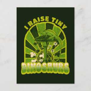 Cartão Postal Vintage I Raise Pequenos Dinossauros Vintage