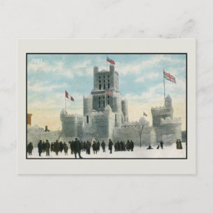 Cartão Postal Vintage ice Palace Montreal Canadá