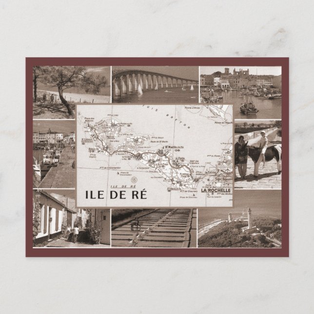 Cartão Postal Vintage, Ile de Re (Frente)
