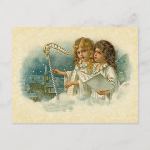 Cartão Postal Vintage Illustration Angels Singing