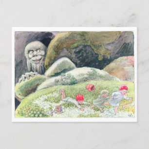 Cartão Postal Vintage Illustration Forest Children Elsa Beskow