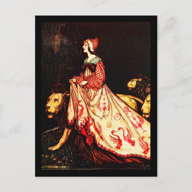 Cartão postal-Vintage Ilustração-Rackham 19 (Frente)