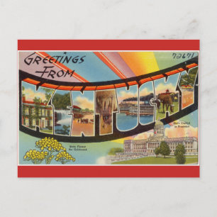 Cartão Postal Vintage, imagem do Kentucky.
