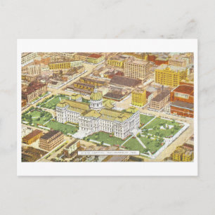 Cartão Postal Vintage Indiana Statehouse, Indianapolis Capitol