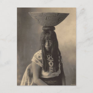 Cartão Postal Vintage índio: Pena Amarela, Maricopa -