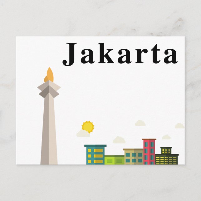 Cartão postal Vintage Indonésia Jakarta (Frente)