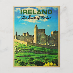 Cartão Postal Vintage Ireland Rock Of Cashel