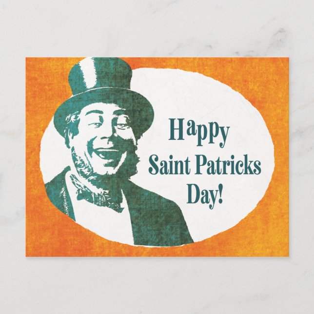 Cartão Postal Vintage Irish Saint Patrick (Frente)