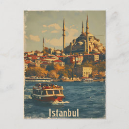 Cartão postal Vintage Istambul Bosphorus