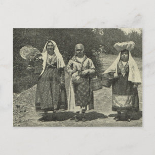 Cartão Postal Vintage Itália, Sicília, fantasia tradicional